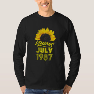 Apparel Sonnenblume Vintag Juli 1987 35 Birt T-Shirt