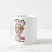 Apparently I Have An Attitude Highland Cow Bow Kaffeetasse (Vorderseite Links)