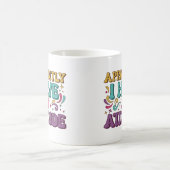 Apparently I Have an Attitude Retro Groovy  Kaffeetasse (Mittel)