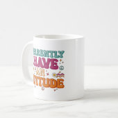 Apparently I Have an Attitude Retro Groovy  Kaffeetasse (Vorderseite Links)