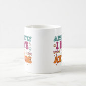 Apparently I Have an Attitude Retro Groovy  Kaffeetasse (Mittel)