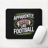 Apparently I Like Footbyll Soccer Obsessed Player  Mousepad (Mit Mouse)