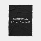 Apparently I Like Footll Touchdown Game Day Thanks Fleecedecke (Vorderseite)