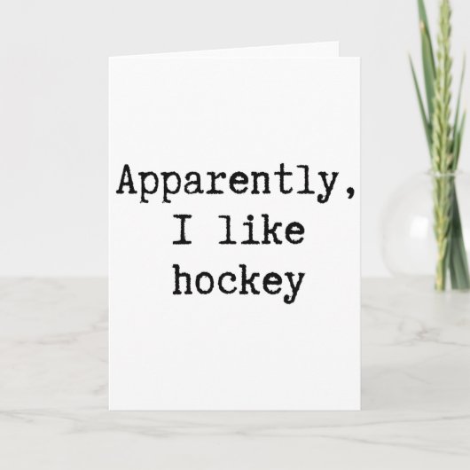 Apparently I Like Hockey Funny Mom Dad Sister Brot Karte (Vorderseite)