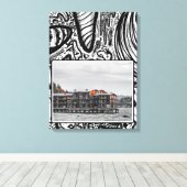 Appartements direkt am Wasser Leinwanddruck (Insitu (Holzboden))