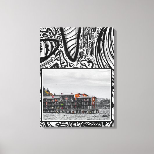 Appartements direkt am Wasser Leinwanddruck (Vorderseite)