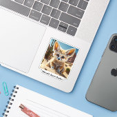 "Appeal von Fennec Fox" Aufkleber (Laptop mit iPhone)