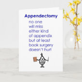 Appendectomie - Eine lustige Erholung aus Operatio Karte (Gelbe Blume)