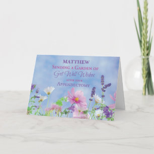 Appendectomy Get Well-Wildblumen Karte