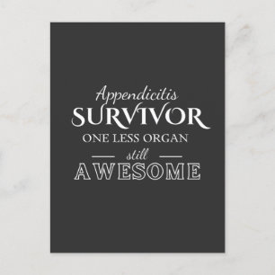 Appendicitis Survivor Postkarte
