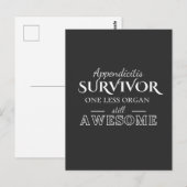 Appendicitis Survivor Postkarte (Vorne/Hinten)