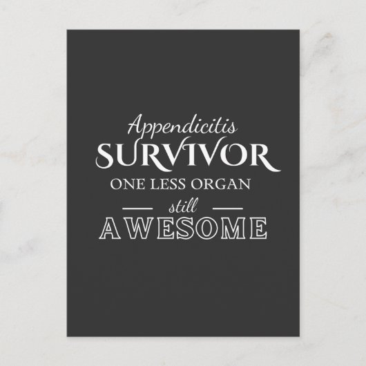Appendicitis Survivor Postkarte (Vorderseite)