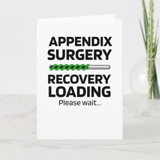 Appendix Surgery Recovery | Appendectomy Removal Karte (Vorderseite)
