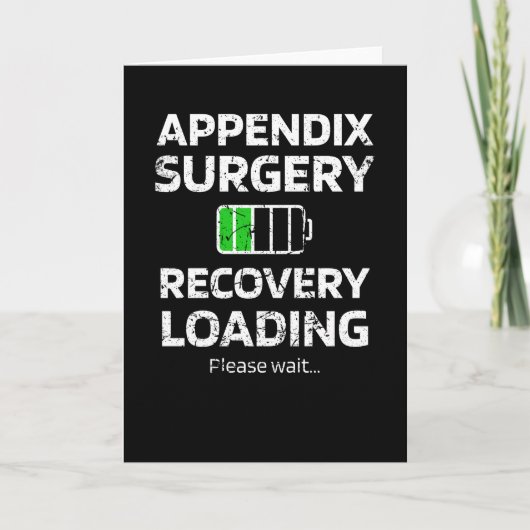 Appendix Surgery Recovery | Appendectomy Removal Karte (Vorderseite)