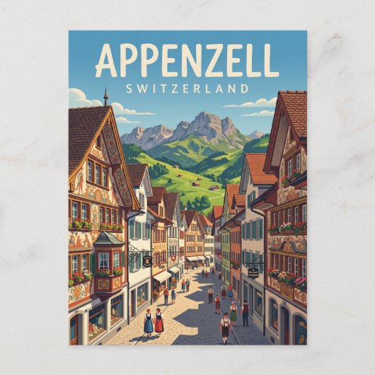 Appenzell Schweiz Postkarte (Vorderseite)