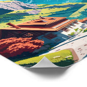 Appenzell Schweiz Vintage Illustration Poster (Ecke)