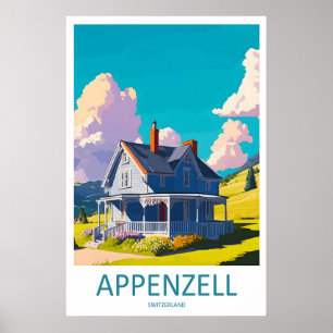 Appenzell Vintage Reiseplakat Skigebiet Nationalpa Poster