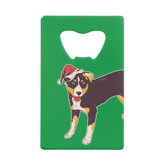 Appenzeller Dog Christmas Geldbeutel Flaschenöffner (Vorderseite)
