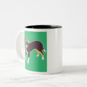 Appenzeller Dog Christmas Zweifarbige Tasse (Vorderseite Links)