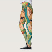 Appenzeller Dog Mosaik farbiges Muster Leggings (Links)