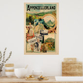 Appenzellerland, Schweiz, Travel Ski Poster (Küche)