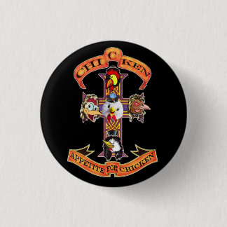 Appetit an Huhn-Knopf Button