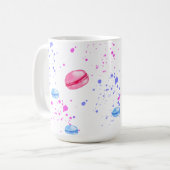 Appetitive Makaronen in Aquarellfarben-Spritzern Kaffeetasse (Vorderseite Links)