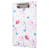 Appetitive Makaronen in Aquarellfarben-Spritzern Klemmbrett (Links)