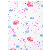 Appetitive Makaronen in Aquarellfarben-Spritzern Klemmbrett (Rückseite)