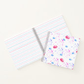 Appetitive Makaronen in Aquarellfarben-Spritzern Notizblock (Innenseite)