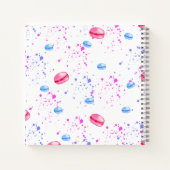 Appetitive Makaronen in Aquarellfarben-Spritzern Notizblock (Rückseite)