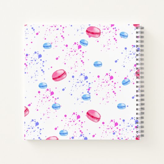 Appetitive Makaronen in Aquarellfarben-Spritzern Notizblock (Rückseite)