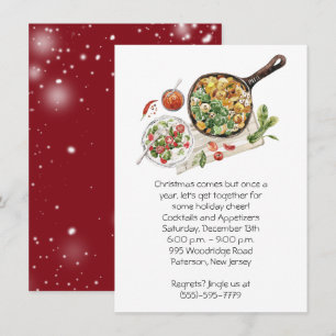 Appetitliche Weihnachtsfeiertage Party Einladung