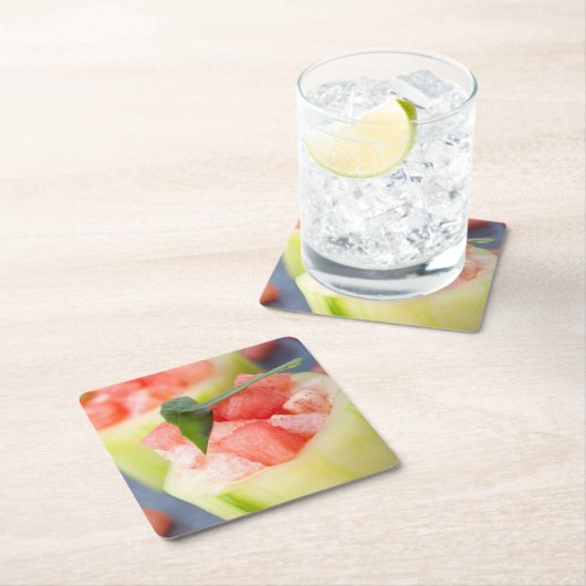 Appetizer Rechteckiger Pappuntersetzer (Vor Ort)