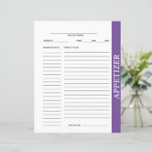 Appetizer Rezept Card (Stehend Vorderseite)