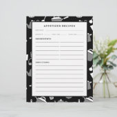 Appetizer Rezept Seite | Schwarze und weiße Küche (Stehend Vorderseite)