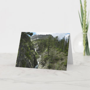 Appistoki Falls and Peak at Glacier National Park Karte