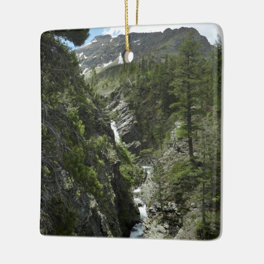 Appistoki Falls and Peak at Glacier National Park Keramikornament (Links)
