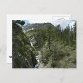 Appistoki Falls and Peak at Glacier National Park Postkarte (Vorne/Hinten)