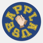 Applaus Runder Aufkleber (Vorderseite)