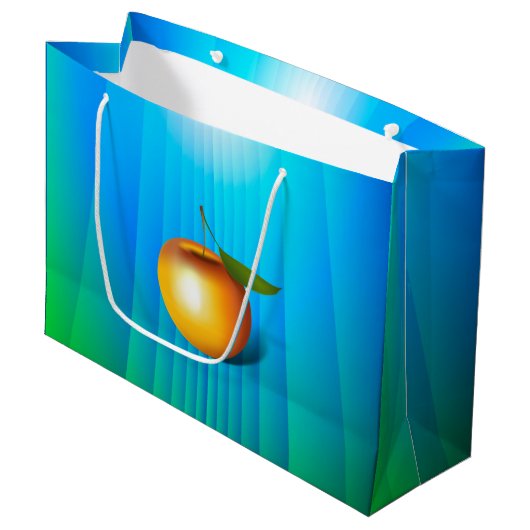Apple 3-d große geschenktüte (Vorderseite Schrägansicht)