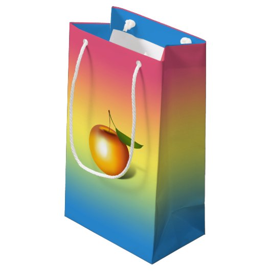 Apple 3-d kleine geschenktüte (Rückseite Schrägansicht)