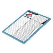 Apple A+ Blue Teachers' Node Sheets Notepad Notizblock (angewinkelt)