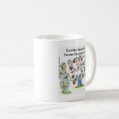 Apple A Day Funny Cartoon Rick London Kaffeetasse (VorderseiteRechts)
