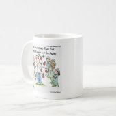 Apple A Day Funny Cartoon Rick London Kaffeetasse (Vorderseite Links)