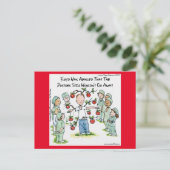 Apple A Day Funny Rick London Comic wird gut Postkarte (Stehend Vorderseite)