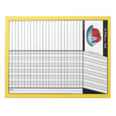 Apple A+ gelbe Lehrerblätter - Notepad Notizblock (Vorderseite)