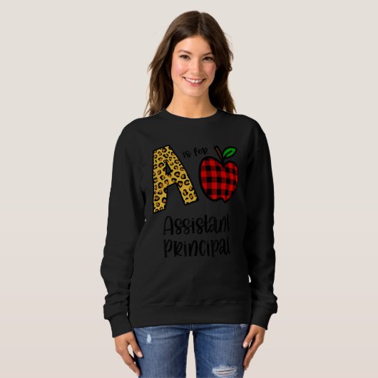 Apple A Is For Assistant Principal Back To School Sweatshirt (Vorne ganz)