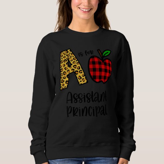 Apple A Is For Assistant Principal Back To School Sweatshirt (Vorderseite)