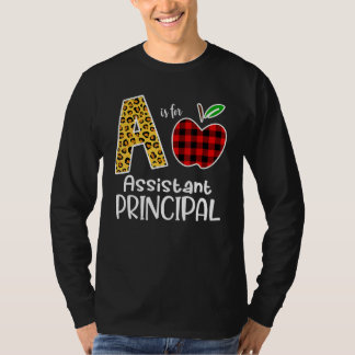 Apple A Is For Assistant Principal Back To School  T-Shirt